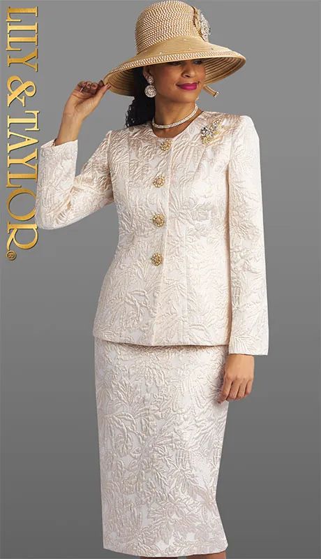 Lily And Taylor 4805-IWG Ladies Church Suit Church Dresses For Women Classy Chic, Dresses For Women Classy, Clergy Women, First Lady Church Suits, Arm Flab, Church Dresses For Women, Church Lady Hats, Church Suits And Hats, Plus Size Chic