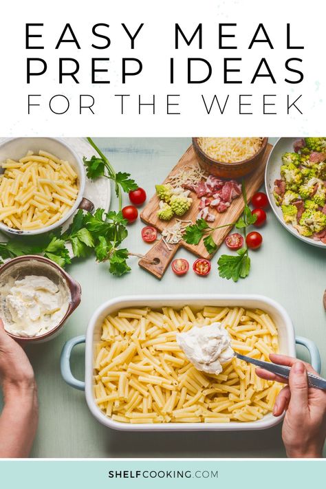 Your life is about to get a lot easier! Use our easy meal prep ideas and get a week's worth of dinners ready over the weekend. Easily pull out the food when you need it without having to spend any time prepping meals during the week! Pre Cooked Meals, Plan Ahead Meals, Weekend Meal Prep, Sunday Dinner Recipes, Easy Freezer Meals, Freezer Meal Prep, Dinner Prep, Sunday Meal Prep, Dinner Meal Prep