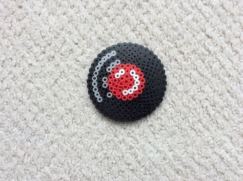 Perler beads vinyl record Vinyl Perler Beads, Perler Bead Record Coasters, Circle Perler Beads Ideas, Record Perler Beads, Perler Bead Coasters Circle, Circle Pearler Bead, Circular Perler Bead Patterns, Circle Perler Beads, Circle Perler Bead Patterns