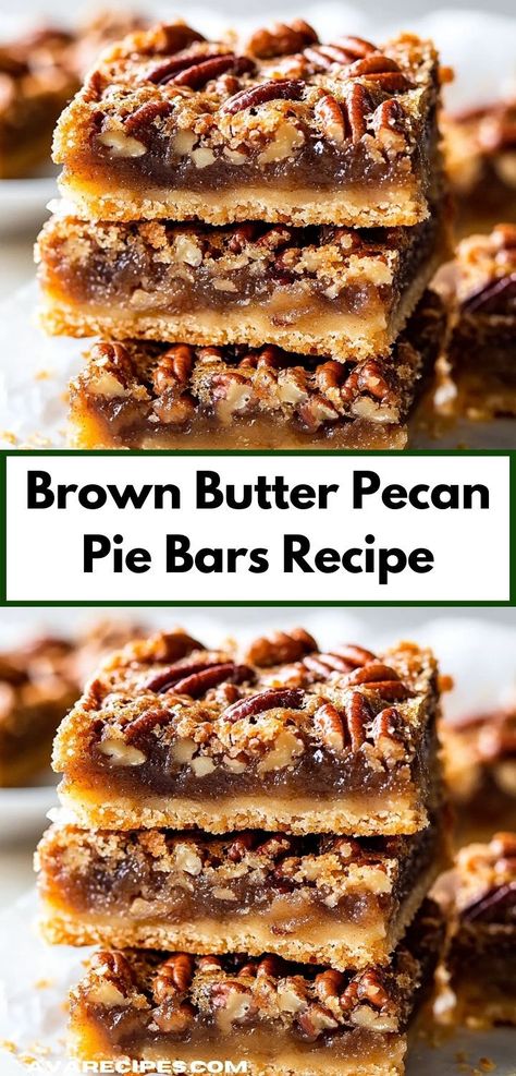 Need a festive dessert option? These Brown Butter Pecan Pie Bars are perfect for holiday celebrations, blending a rich buttery base with pecans for a deliciously sweet treat that your family and friends will truly enjoy.