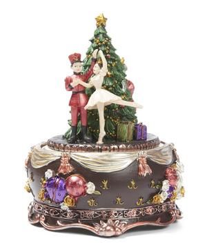 Nutcracker Story Revolving Music Box Nutcracker Story, Nutcracker Music, Antique Music Box, Nutcracker Christmas Tree, Story Music, Christmas Music Box, Ballet Posters, Art Deco Table Lamps, Gisela Graham