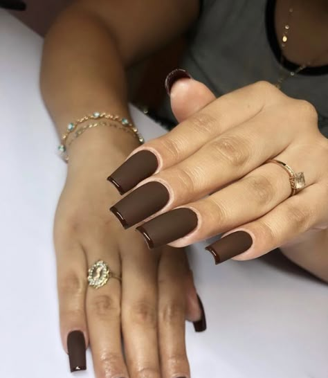 Leg Number Tattoo, Brown Acrylic Nails, Brown Nail, Brown Acrylic, Brown Nails, Square Acrylic Nails, Fire Nails, Nails Toes, Chic Nails