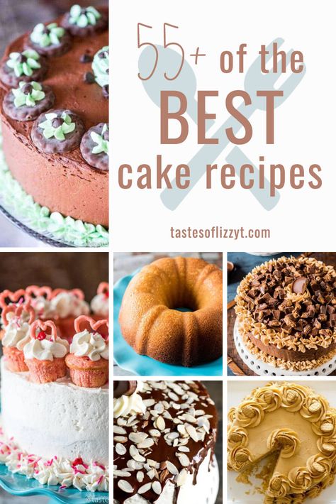 I've spent the past 30 years learning what makes a good cake. That means not only about ingredients, but also about techniques and different cake types.  Our cake #recipes have been some of our most popular recipes from the very beginning of Tastes of Lizzy T. On this site you'll find cakes for EVERY occasion. They aren't fancy or ornately decorated #cakes, but they are either semi-homemade or homemade cakes for every day. No special occasion needed! #desserts Types Of Cakes Flavors, Homemade Cakes From Scratch, Types Of Cake Flavors, Cake Types, The Best Cake Recipes, Buckeyes Recipe, Recipes Using Cake Mix, Showstopper Cakes, Different Types Of Cakes