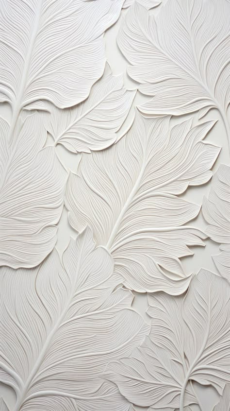 Leaf pattern some paint it | Premium Photo - rawpixel Feather Background, Classy Wallpaper, 3d Cnc, Leaf Images, Leaf Texture, Wall Texture, 3d Texture, Nature Plants, White Wallpaper