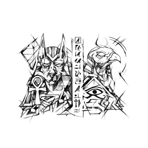 Anubis & Ra Tattoo. A little bit darkish design made with expressive ink strokes combined with classic pencil style. Ra Tattoo Design, Anime Character Design, Tattoo Design, Egypt, Tattoo Designs, Character Design, Pencil, Tattoos, Anime