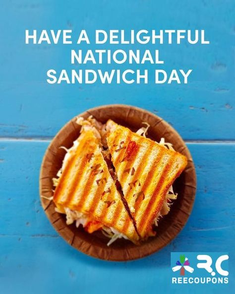 National Sandwich Day. National Sandwich Day, Sandwich Day, Candy Club, National Day, Be Creative, Coupon Code, Waffles, Sandwiches, Candy