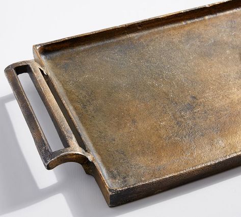 Metal Tray Decor Ideas, Bar Tray Styling, Metal Tray Decor, Water Wars, Table Tray Decor, Coffee Table Decor Tray, Bathroom Moodboard, Western Gothic, Home Styling Ideas