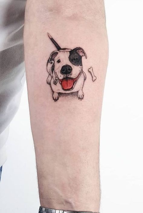 Cat Memorial Tattoos, Pitbull Drawing, Tatoo Dog, Random Tattoos, Unique Half Sleeve Tattoos, Pitbull Tattoo, Bookish Tattoos, Dog Memorial Tattoos, Tattoos Inspiration