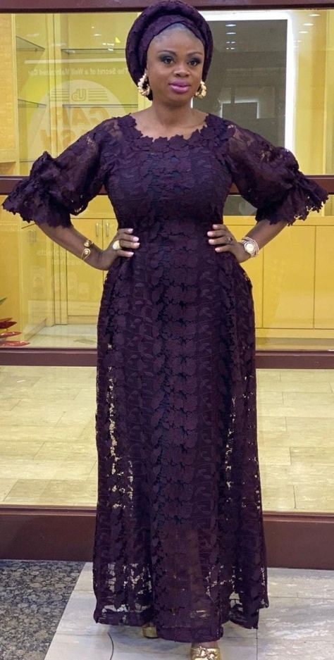 Cord Lace Gown Styles Nigerian, Latest Cord Lace Gown Styles, Cord Lace Gown Styles, African Outfits For Women, Women Attire, Beads Clothes, Kaftan Styles, Kimono Outfits, Nigerian Lace Styles Dress