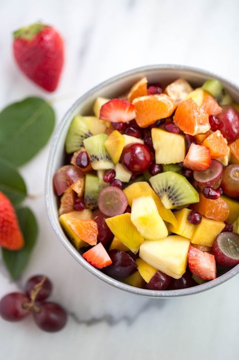 Fruit Salad | Recipes Summer Fruit Salad, Gluten Free Drinks, Tropical Fruit Salad, Fruit Combinations, Summer Salads With Fruit, Fruit Salsa, Gluten Free Sweet, Meat Substitutes, Agave Syrup