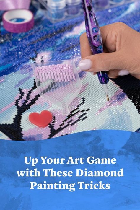 Painting Tricks And Tips, Diamond Painting Tips, Diamond Dot Painting, Painting Beads, Diamond Painting Ideas, Gem Painting, Dots Painting, Painting Tricks, Painting Tips And Tricks