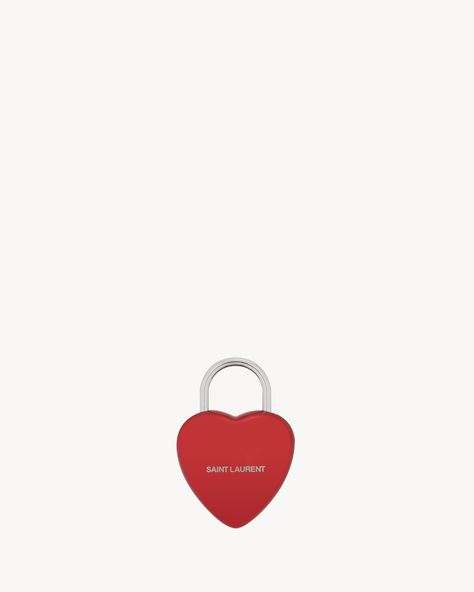 HEART-SHAPED 3D PADLOCK | Saint Laurent | YSL.com Red Heart, Heart Shapes, Saint Laurent, Online Store, Red