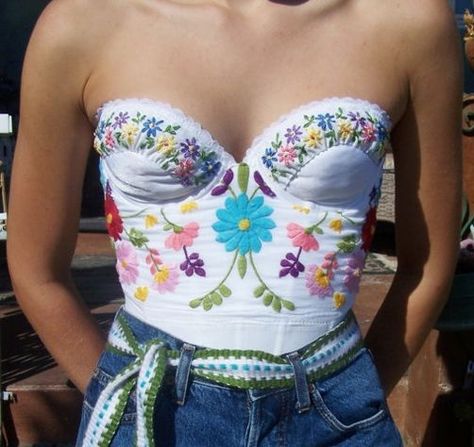 Mexican flower corset top Flower Corset Top, Flower Corset, Strapless Corset Top, Mexican Fashion, Latina Fashion Outfits, Corset Shirt, Mexican Outfit, Latina Fashion, Strapless Corset