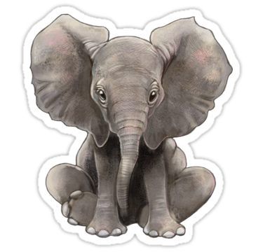 Baby Boo Sticker Animals Stickers, Elephant Stickers, Homemade Stickers, Tumblr Stickers, Stickers Cool, Hydroflask Stickers, Elephant Baby, Animal Stickers, Cool Stickers