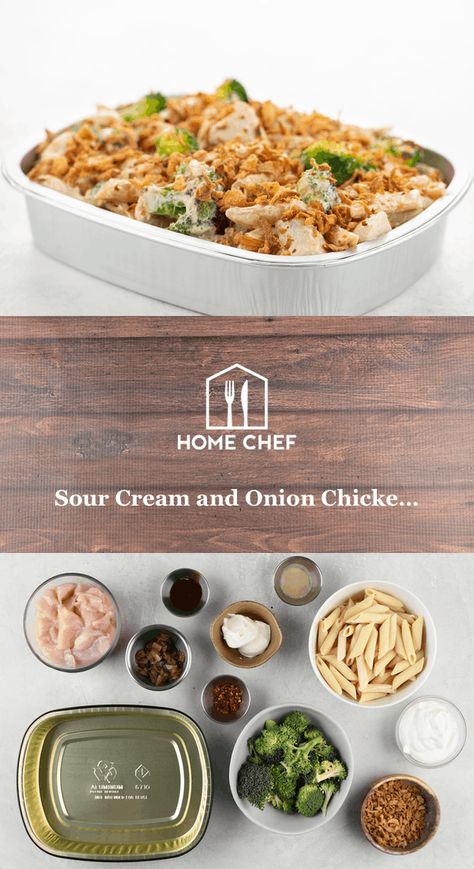 Sour Cream And Onion Chicken, Oven Ready Meals, Homechef Recipes, Aip Paleo Recipes, Chicken Penne, Oven Baked Recipes, Hello Fresh Recipes, Onion Chicken, Sour Cream And Onion