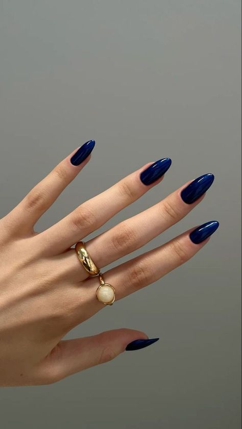 Blue Nails With Chrome, Navy Blue Nail Designs, Dark Blue Nail, Nails With Chrome, Blue Nail Design, Blue Chrome Nails, Dark Blue Nails, Navy Blue Nails, Blue Nail Designs