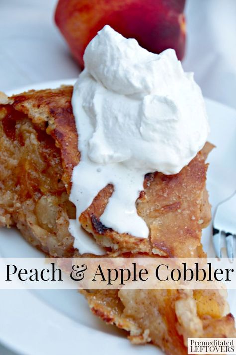 Peach And Apple, Apple Cobbler Recipe, Cobbler Easy, Popular Dessert, Peach Cobbler Easy, Peach Crisp, Apple Cobbler, Peach Desserts, Dump Cakes