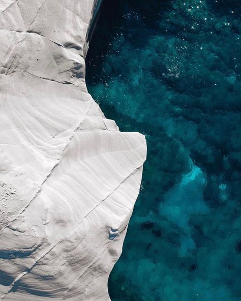 Visit | Cyclades | Islands on Instagram: “Good morning!🌞 The moon over the Cyclades?🤔 Photo: @followmypath . . .” Aegean Sea Aesthetic, Sarakiniko Milos, Blue Feeds, Sarakiniko Beach, Milos Greece, Campaign Shoot, Cyclades Islands, Dream Trip, Drone Photos