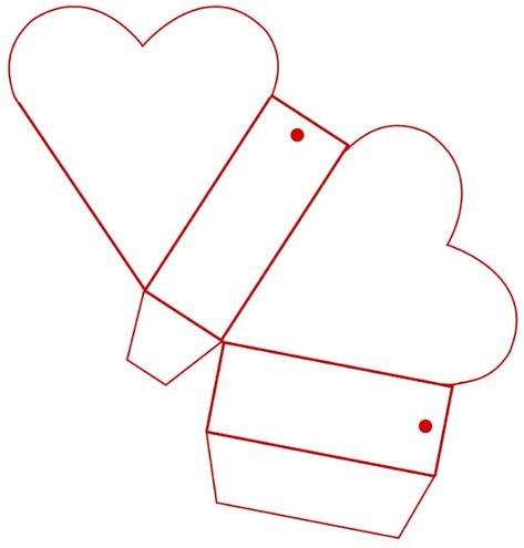 Heart Box Template, Box Template Printable, Paper Box Diy, Paper Doll Template, Heart Shape Box, Diy Gifts For Friends, Heart Box, Kraf Diy, Paper Heart