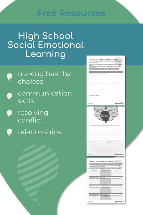 High School Therapy Activities, Worksheets For High School Students, Sel Lessons For High School, Social Emotional Learning High School, High School Social Work, Sel Activities For High School, Social Emotional Learning Middle School, School Social Work Activities, Sel Worksheets