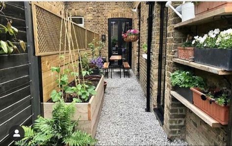 Victorian Terrace Courtyard, Victorian Courtyard Garden, Garden Alleyway Ideas, Small Walled Garden, Alleyway Garden, Side Return Garden Ideas, Side Return Garden, Garden Alley, Alley Garden