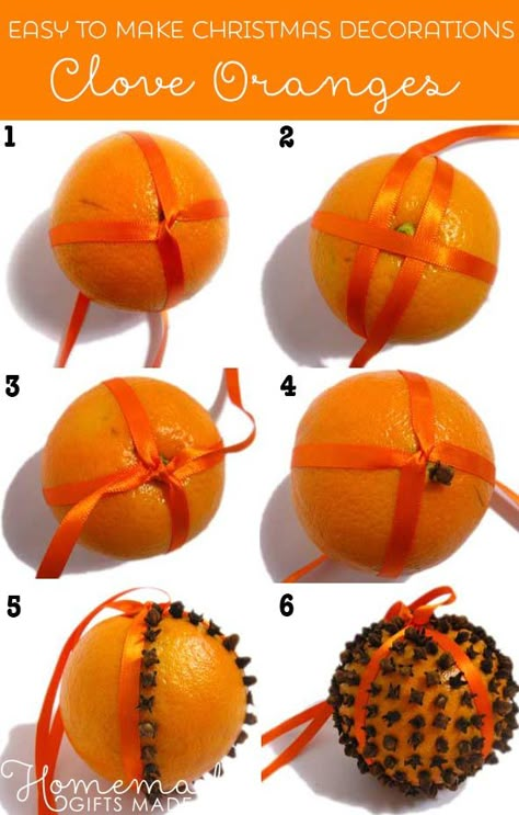 Orange Pomanders, Orange Clove, Belek, Victorian Christmas, Noel Christmas, Holiday Projects, Christmas Decorations To Make, Homemade Christmas, Xmas Crafts