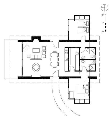 Floor Plans Cabin, Cabin Plan, Lopez Island, Compact House, Small House Floor Plans, Architectural Floor Plans, Cottage Plan, Tiny House Cabin, Cabin Plans