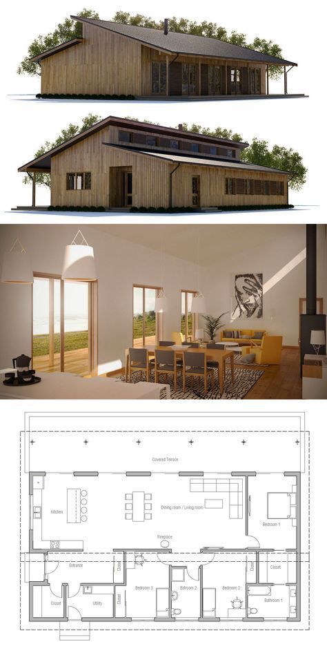 Small House Plan House Plans With Dimensions, Passive House Floor Plans, Single Floor House Plans, Passive Solar House Plans, Perfect House Plan, Solar House Plans, House Dimensions, Hawaii House, Roof Windows