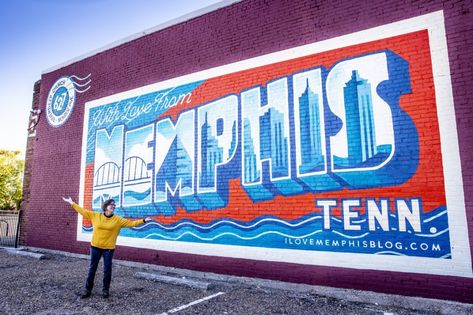 Memphis Mural Locations: All Of The I Love Memphis Murals « I Love Memphis Memphis Photoshoot, Memphis Photography Locations, Memphis Tennessee Vacation, Tennessee Road Trip, Memphis Tn, Big River, Memphis Tennessee, Art District, Tennessee Vacation