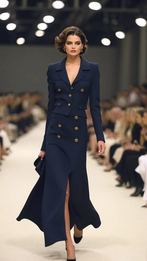 British Formal Wear Women, Best Dressed Female Politicians, Michael Kors Fashion Show, Armani Women Outfits, Classic Evening Outfit, Professional Outfits Women Dress, Navy Blue Outfits For Women Classy, Modern Royal Outfits, Ceo Dress