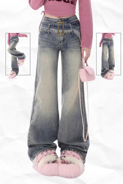 Link in pin. Women Y2K Flared Jeans Baggy Aesthetic High Rise Wide Leg Pants 90S Vintage Streetwear Goth Grunge Bell Bottom. Y2k Outfits Pants, Baggy Aesthetic, 90s Vintage Streetwear, High Rise Wide Leg Pants, Streetwear Goth, Y2k Pants, Women Y2k, Y2k Vibes, Jeans Y2k