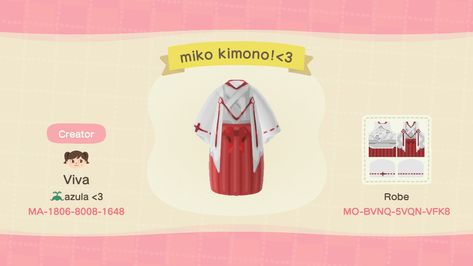 Animal Crossing Kimono Codes, Animal Crossing Kimono Pattern, Acnh Japanese Clothes, Animal Crossing Anime Design, Animal Crossing Design Codes Clothes Anime, Animal Crossing Robe Designs, Animal Crossing Zelda Design, Acnh Kimono Designs, Animal Crossing Kimono