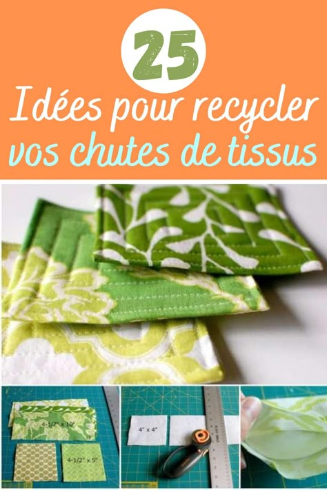 Idées originales et inspirantes pour donner à vos chutes de tissus une deuxième vie. Patchwork Diy, Patchwork Fashion, Diy Textiles, Crazy Patchwork, Creation Couture, Couture Sewing, Diy Couture, Mug Rug, Fabric Projects