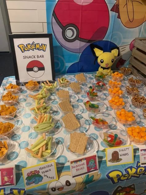 Pokemon Snack Bar, Pokemon Snacks Ideas, Pokémon Snacks, Pokemon Snacks, Dumbo Birthday Party, Buddha Birthday, Pokémon Birthday, Pokémon Party, Birthday Party Snacks