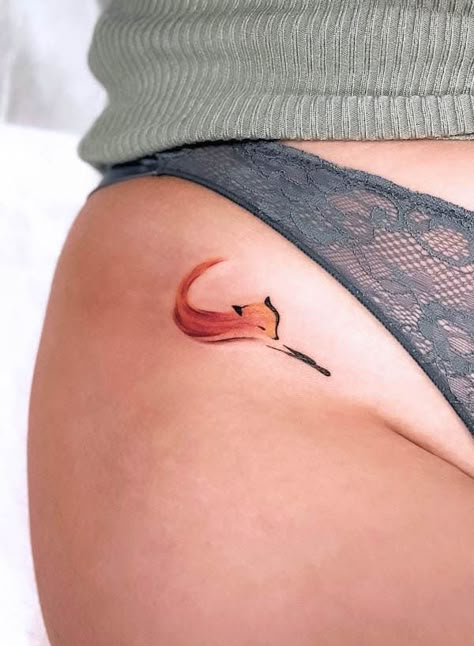 Unique Fox Tattoos, Fox Art Tattoo, Fox Symbol Tattoo, Mother Fox Tattoo, Fox Simple Tattoo, Small Fox Tattoo Men, Fox Tattoo Design For Women, Single Line Fox Tattoo, Feminine Fox Tattoo