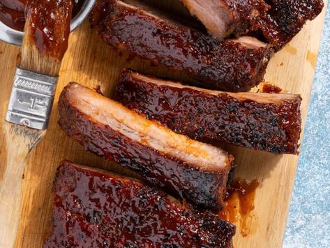 St. Louis Ribs Recipe (Oven-Baked) | The Kitchn St Louis Style Ribs Oven, St Louis Ribs Recipe, Pork Loin Back Ribs, Ribs Recipe Oven, St Louis Ribs, St Louis Style Ribs, Barbecue Seasoning, Pork Ham, Ribs Recipe