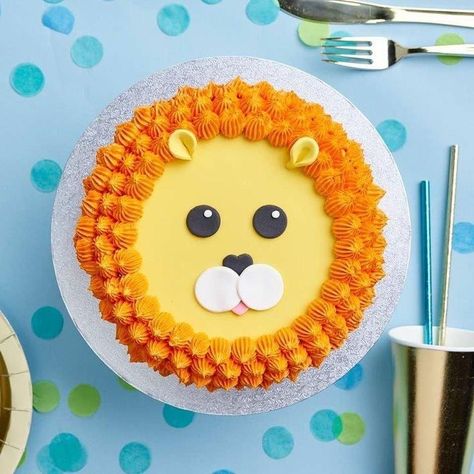 Lion Birthday Cake, Lion Cake, Lion Birthday, Safari Cakes, Cartoon Cake, Cake Decorating Frosting, Baby Birthday Cakes, Boy Birthday Cake, Birthday Food