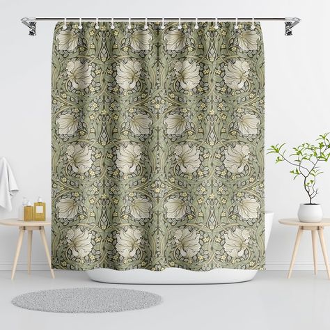 PRICES MAY VARY. 【Premium Material & Pretty Design】-- Our shower curtains are crafted from 100% polyester fabric, which is durable, non-fading and wrinkle-free for long term use. Vintage floral print using advanced HD pattern printing technology ensure this unique colorful painting shower curtain with bright colors and clear images, bring you a pleasant bath time. 【Large Size 】-- Shower curtain mearsures about 72"L x 72"W. The standard size is sure to fit most bathtubs and shower stalls. This vi Orange Shower Curtain, Yellow Shower Curtains, Green Shower Curtains, Painting Shower, Floral Shower Curtain, Waterproof Bathroom, Unique Shower Curtain, Bathroom Curtain, Floral Shower Curtains