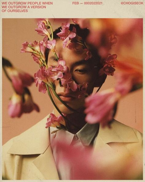 Ryan Carrel — Design on Instagram: “We out grow people when we outgrow a version of ourselves. Photography by the talented @chogiseok” Man With Flowers, Flower Photoshoot, 사진 촬영 포즈, Self Portrait Photography, Studio Photoshoot, Photoshoot Concept, Creative Portraits, Portrait Inspiration, 인물 사진