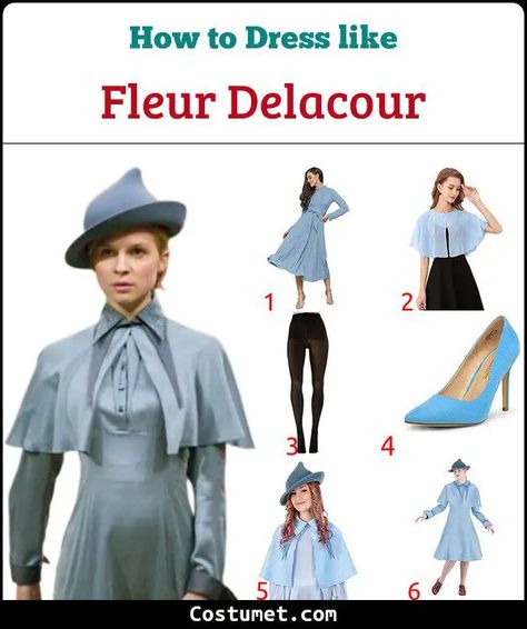 Flur Delacour, Harry Potter Dress Up Ideas, Diy Harry Potter Costume Women, Harry Potter Cosplay Costumes, Fluer Delacour Costume, Harry Potter Costume Ideas For Women, Harry Potter Bounding, Harry Potter Costume Women, Harry Potter Character Costumes