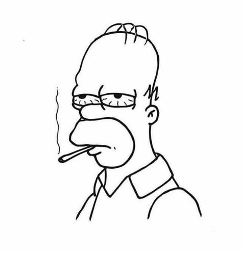 idk- Simpsons Drawings, Simpsons Art, Mini Drawings, Drawings Simple, Things To Draw, Line Art Drawings, Art Drawings Simple, Art Drawings Sketches, Art Sketches