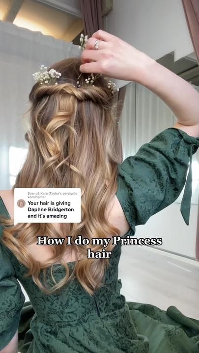 fairycore hairstyle｜TikTokin haku Fairycore Hairstyle, Princess Bangs, Curly To Straight, Princess Hairstyle, Hair Tool Set, Beautiful Braided Hair, Princess Hair, Fairy Hair, Open Hairstyles