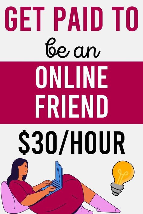 Get paid to be an online friend $30/hour... Types Of Social Media, Company Job, Saving Money Budget, Online Jobs From Home, Money Making Jobs, Online Friends, Social Media Jobs, Earn Extra Money, Work At Home