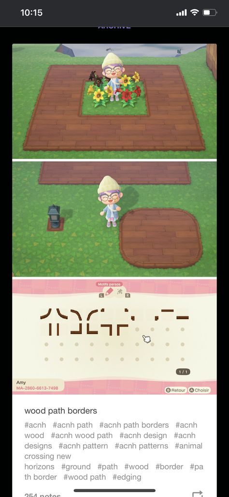 Animal Crossing Stone Path Border, Border Path Animal Crossing, Acnh Border Designs, Acnh Paths Edge Designs, Acne Path Borders, Acnh Corner Paths Designs, Animal Crossing Edge Path, Animal Crossing Wood Floor Code, Acnh Path Edge Code