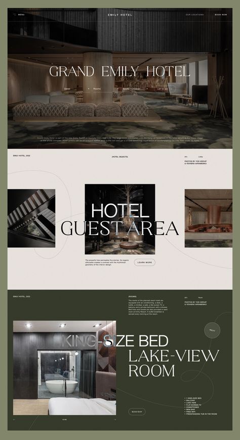 Grand Emily Hotel, Website Design Inspiration Interior Designer, Interior Website Design Inspiration, Website Design Ideas Layout, Luxe Website Design, Interior Design Web Design, Boutique Hotel Website, Sophisticated Web Design, Website Design Interior Design