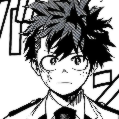 Ch 427.
Made the white version. Deku's New Haircut, Middle School Deku Manga, Deku Haircut, Deku Pfp Manga, Izuku Midoriya Manga Icon, Deku Hair, Midoria Izuku Art, Izuku Pfp, Izuku Manga