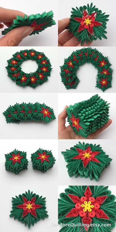 Quilled Christmas, Yellow Christmas, Christmas Quilling, Paper Quilling For Beginners, Office Corporate, Trending Crafts, Art And Craft Ideas, Winter Ornaments, Quilling Christmas