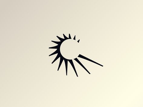 Eclipse by Stevan Rodic on Dribbble Solar Eclipse Tattoo Minimalist, Eclipse Logo Design, Eclipse Symbol, Solar Eclipse Design, Eclipse Logo, Sun Logo Minimal, Eclipse Design, Solar Eclipse Tshirt Design, Moon Images