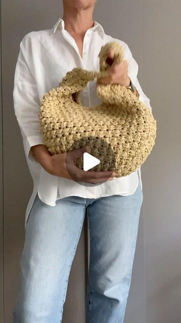 Raffia Crochet, Crochet Bag Tutorials, Crochet Bag Pattern Free, Bag Pattern Free, Bag Tutorial, Crochet Bags Purses, Crochet Tote, Raffia Bag, See You Soon