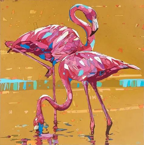 Rafał Gadowski - Flamingos 27. Figurative Oil Painting, Colorful, Pop art, Animals, Polish artist For Sale at 1stDibs Colorful Pop Art, Polish Artist, Pop Art Animals, Art Animals, Jennifer Aniston, Figure Painting, Figurative, Flamingo, Pop Art